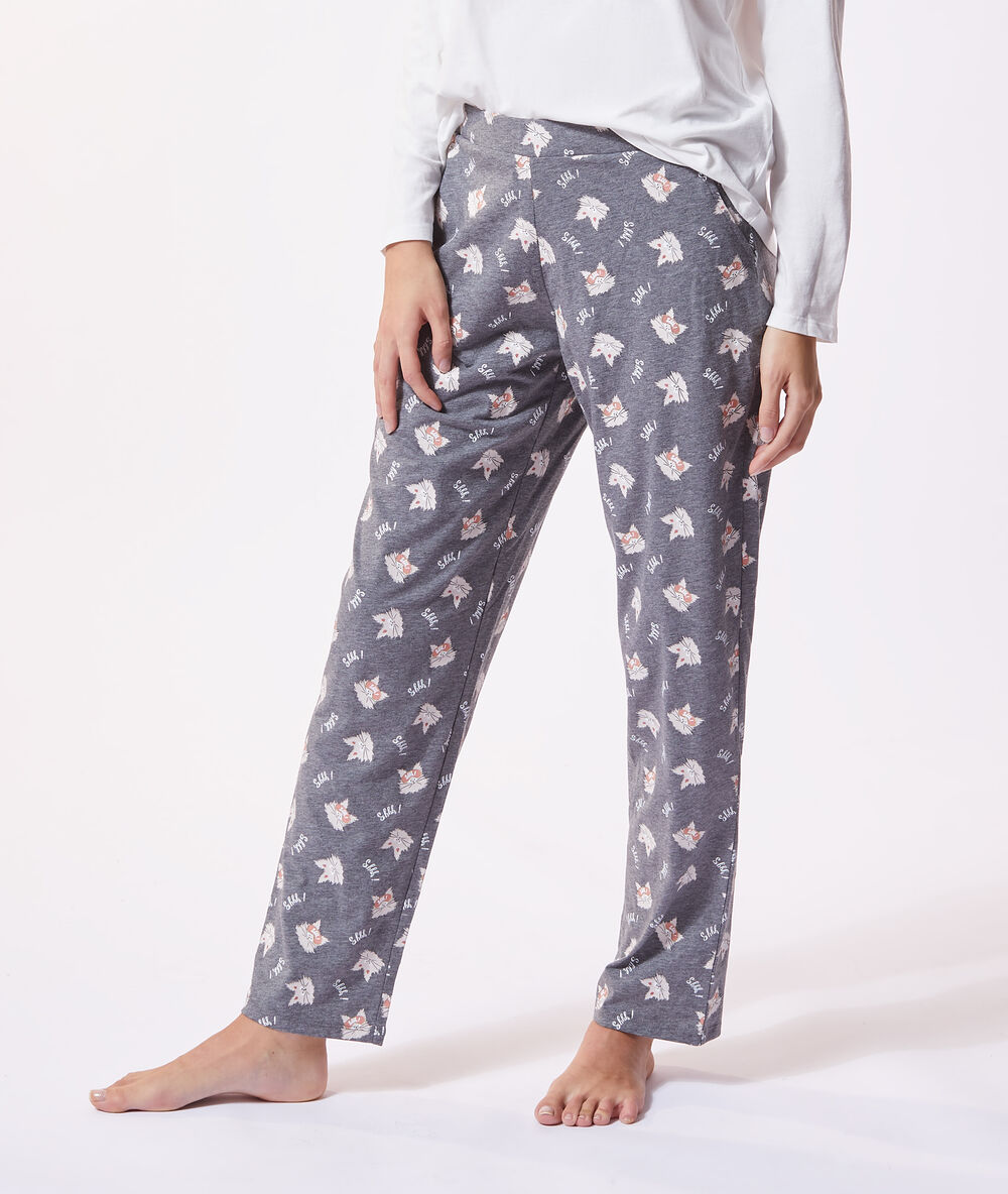 Pyjama 3 pièces "shhh", veste micropolaire anthracite.