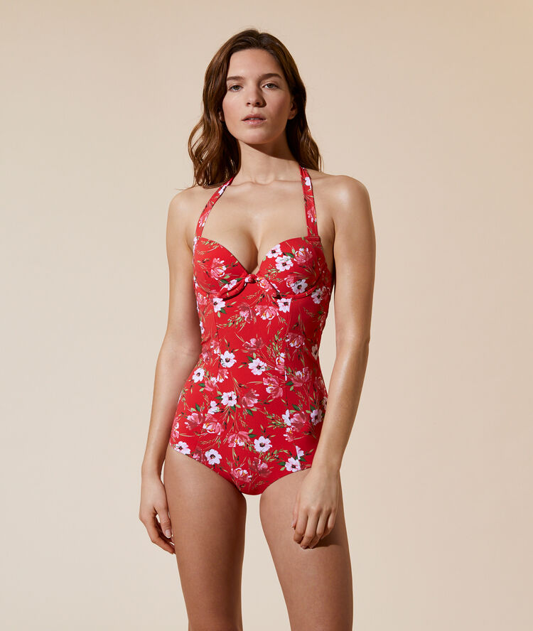 Maillot de bain une pièce, push-up multicolore.