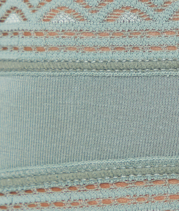 Shorty 90% modal, bords dentelle vert nil.
