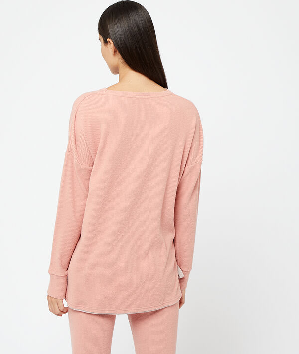 T-shirt côtelé manches longues T-shirt côtelé manches longues;${refinementColor}