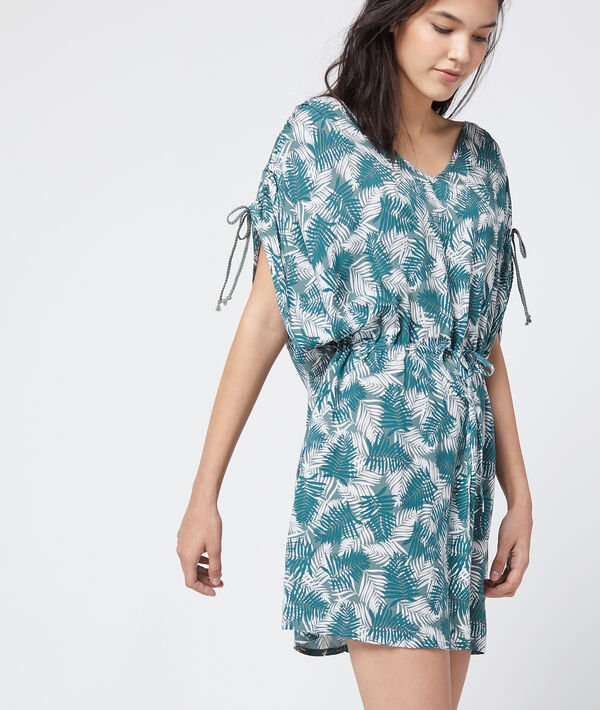 Robe nuisette imprimée bleu.