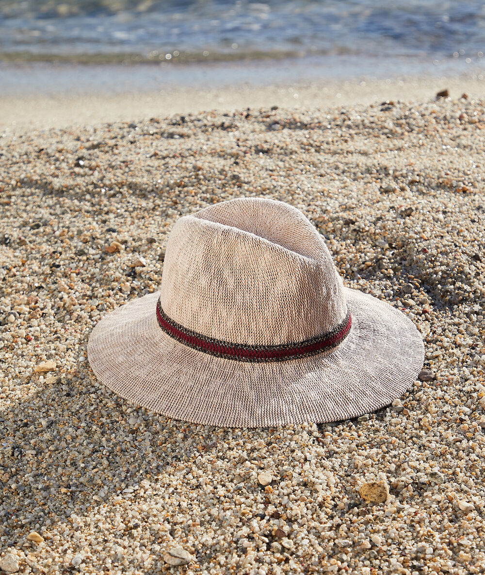 Chapeau de plage lin.