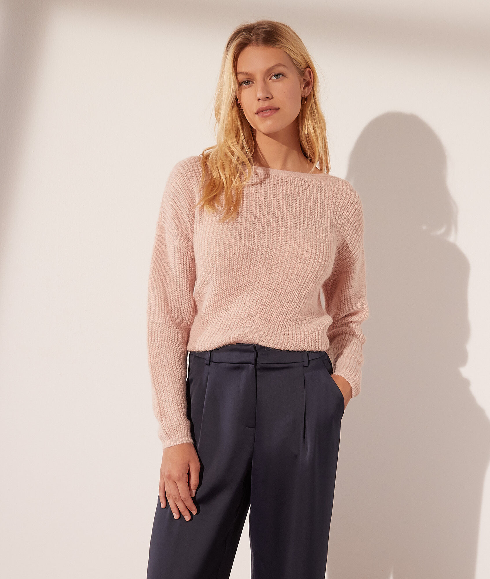 Gilet réversible en maille - Lalie - XS - Rose - Femme - Etam