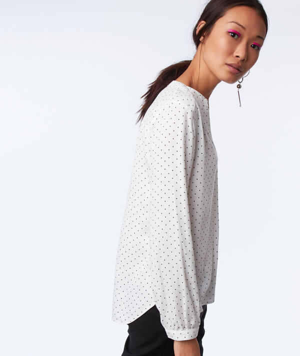 Blouse col tunisien à pois Blouse col tunisien à pois