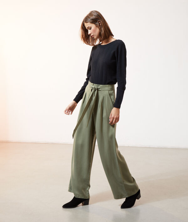 Pantalon large ceinturé Pantalon large ceinturé