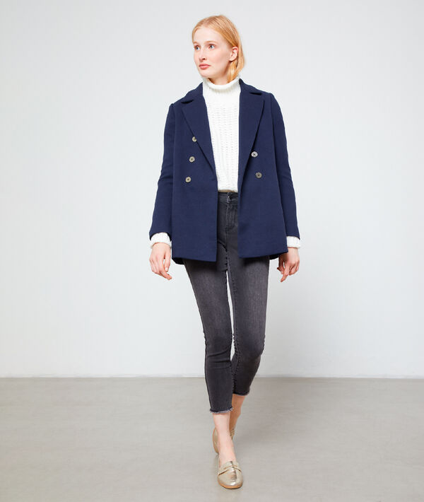 Manteau masculin court marine.