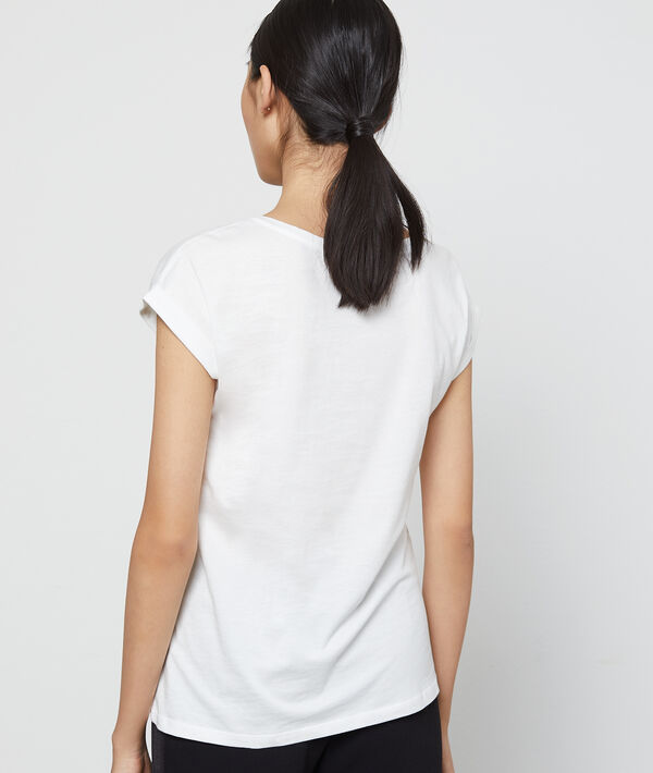 T-shirt imprimé à broderies 100% coton T-shirt imprimé à broderies 100% coton