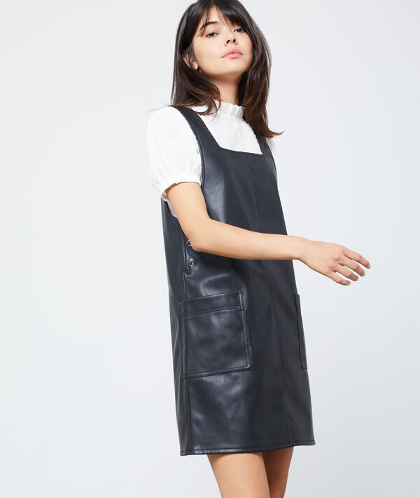 Robe salopette en similicuir Robe salopette en similicuir