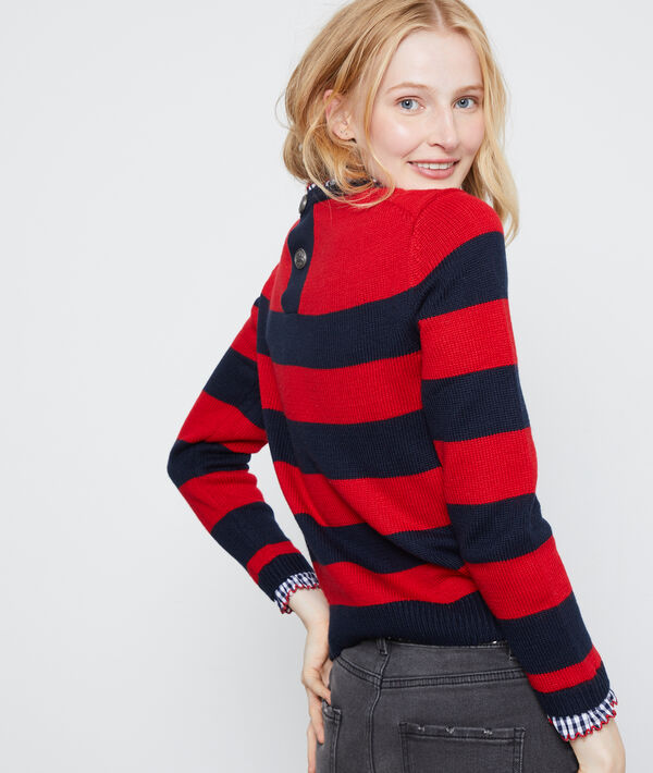 Pull à rayures en grosse maille Pull à rayures en grosse maille