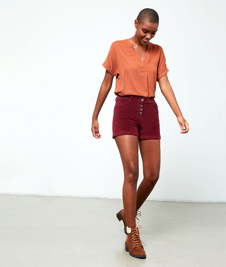 Blouse col tunisien savane.