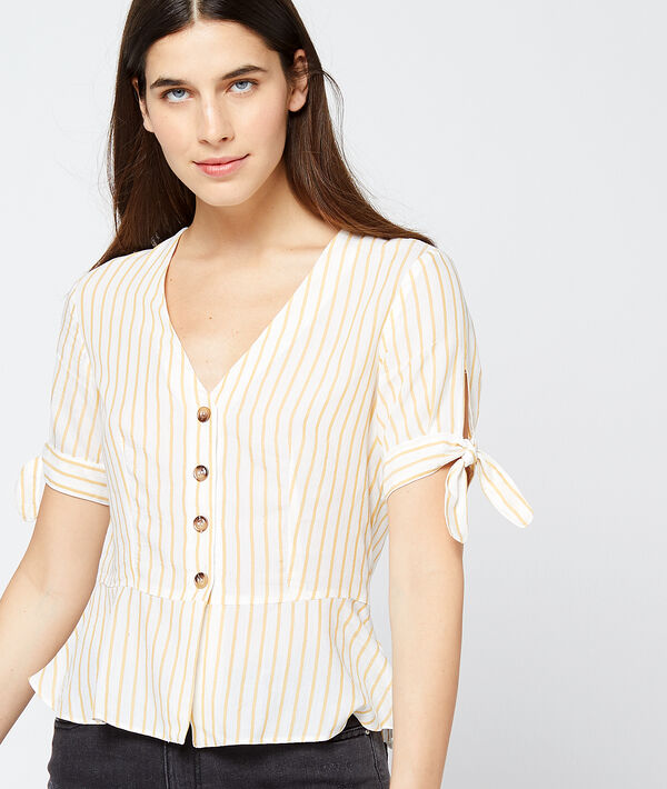 Blouse manches nouées à rayures Blouse manches nouées à rayures