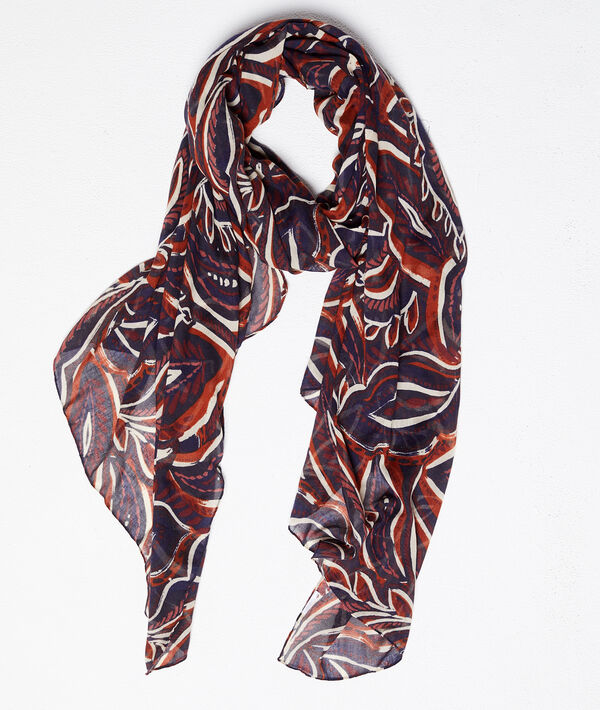 Foulard à imprimé floral cobalt.