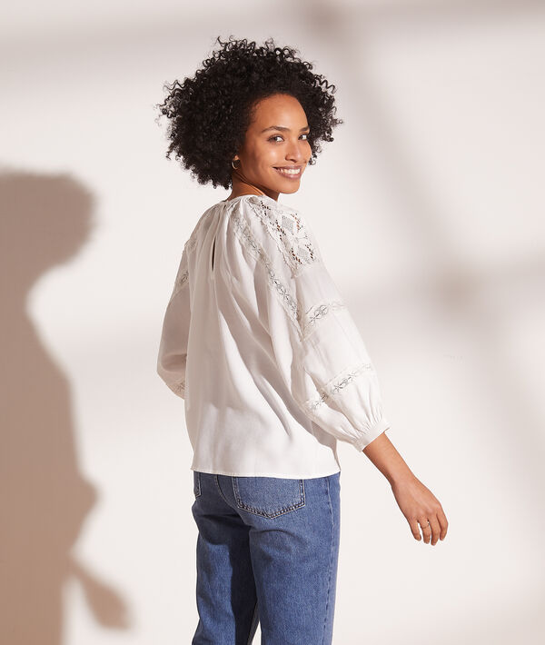 Blouse détails en dentelle Blouse détails en dentelle