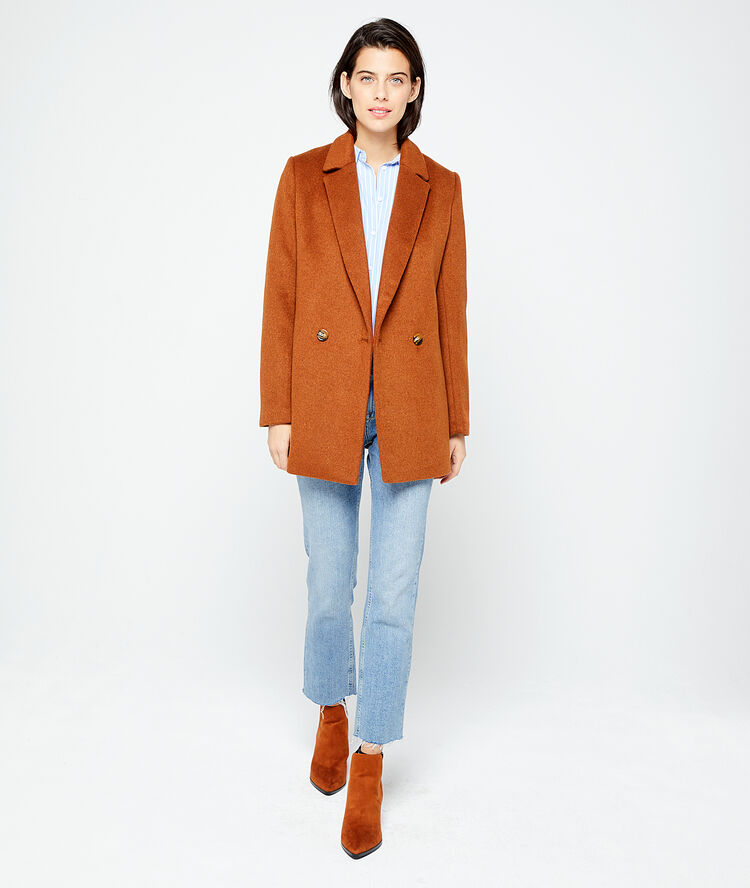 Manteau droit savane.