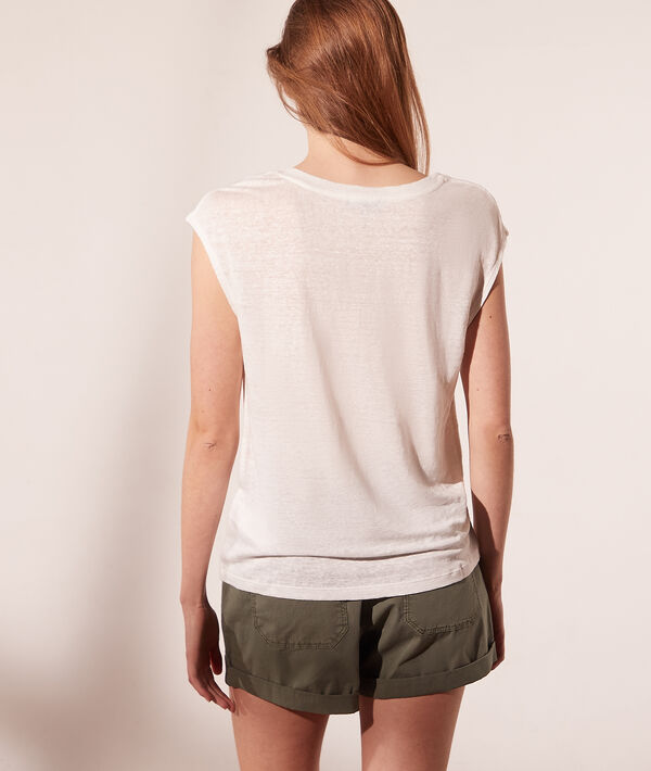 T-shirt col V en lin T-shirt col V en lin