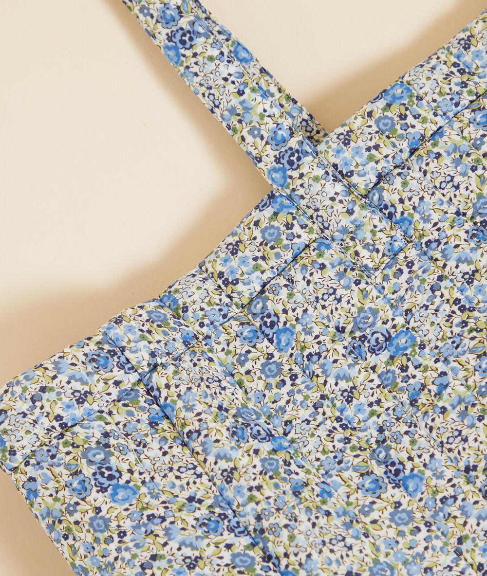 Tote bag made with liberty fabric bleu.