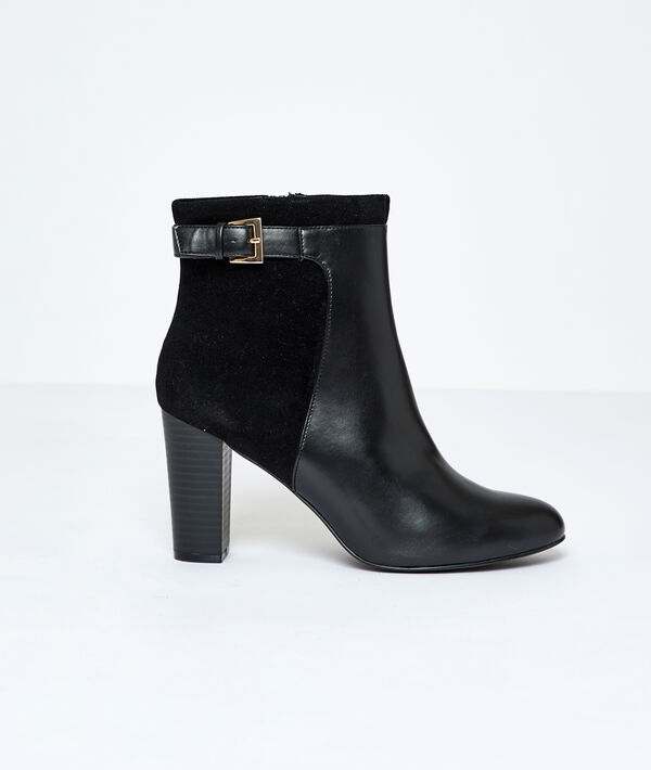 Bottines bi-matière à talons Bottines bi-matière à talons