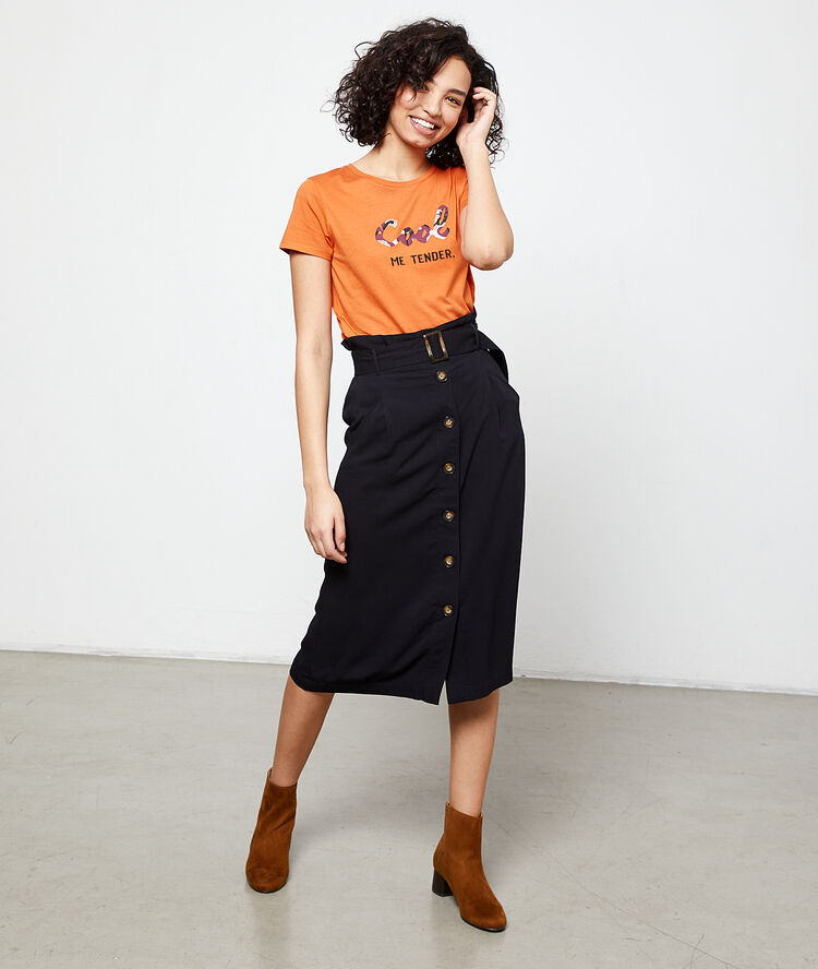 T-shirt "cool me tender" tangerine.
