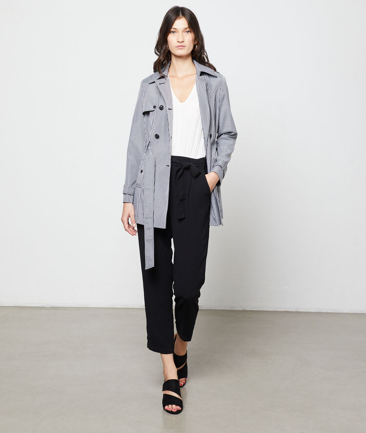 Trench à imprimé vichy black.