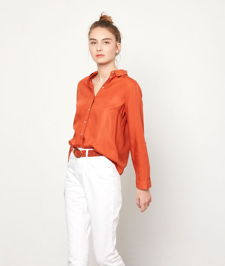 Chemise unie tomette.