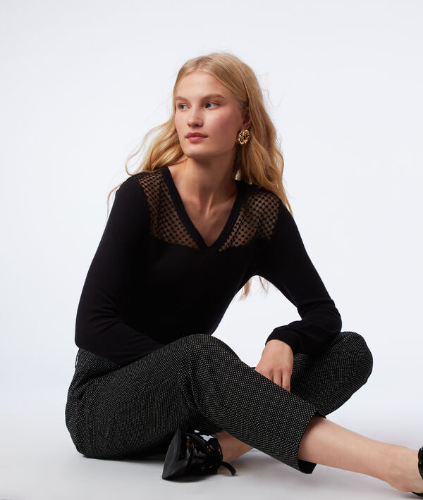 Pantalon cigarette à motifs jacquard Pantalon cigarette à motifs jacquard