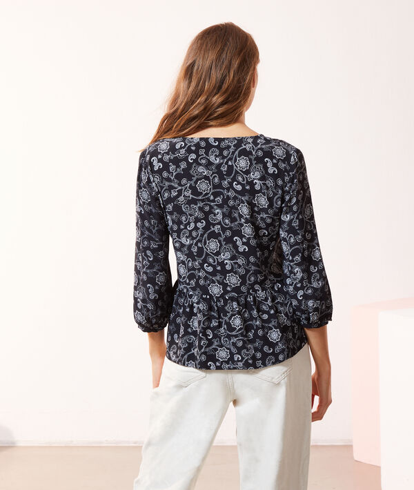 Blouse boutonnée imprimé fleuri Blouse boutonnée imprimé fleuri