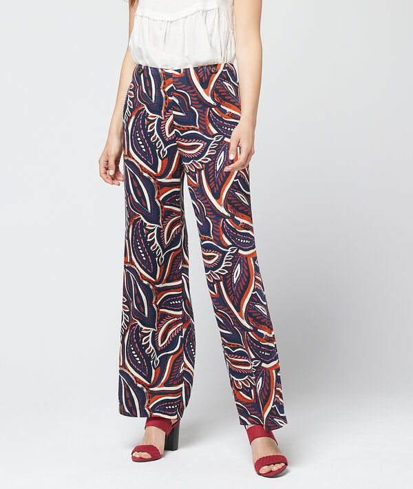 Pantalon large à imprimé floral Pantalon large à imprimé floral