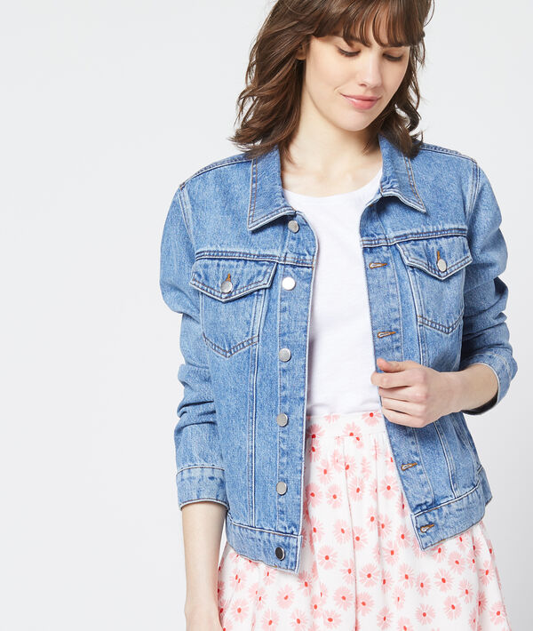 Veste en jean "forever dreamer girl" bleach.