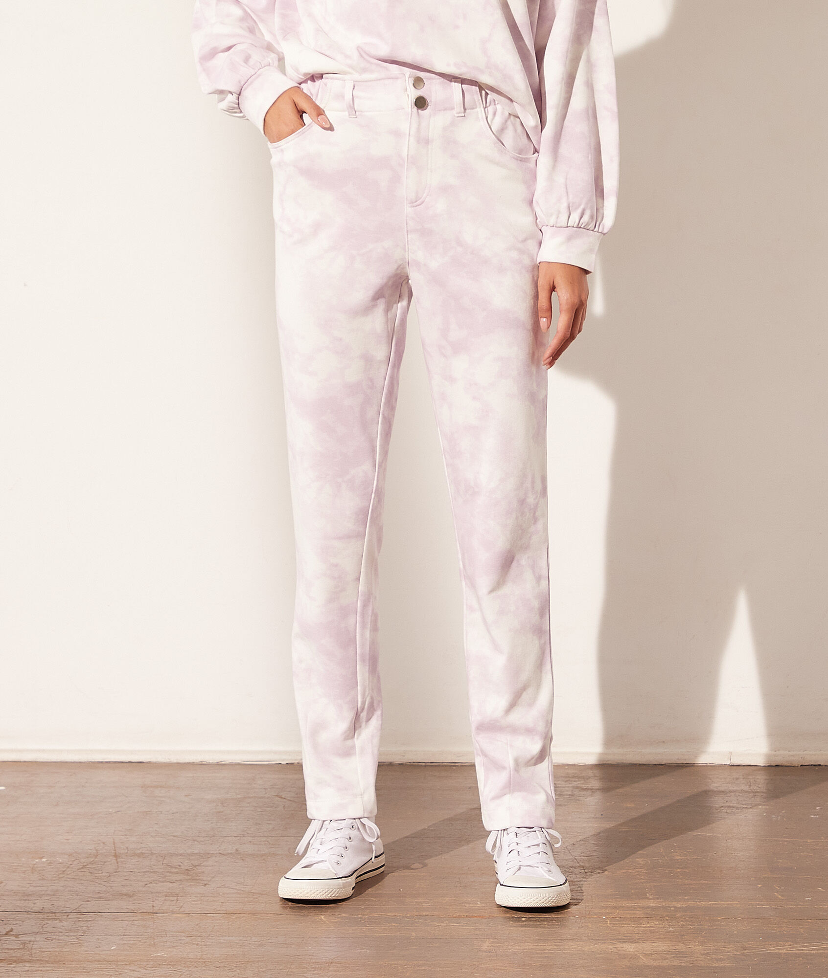 Pantalon jogger tie and dye - Cloud - XS - Violet - Femme - Etam