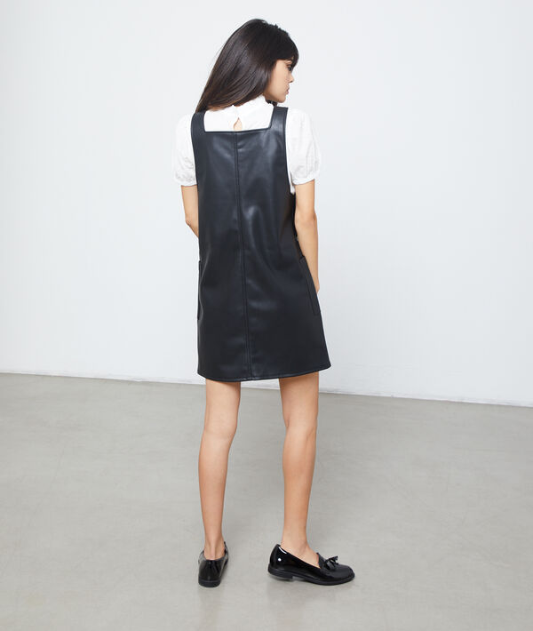 Robe salopette en similicuir Robe salopette en similicuir