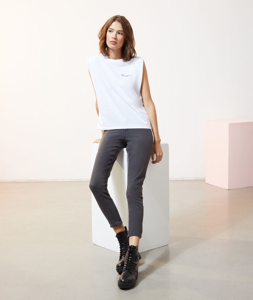 T-shirt "we can" blanc.