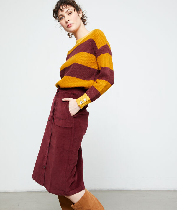 Jupe midi effet velours Jupe midi effet velours