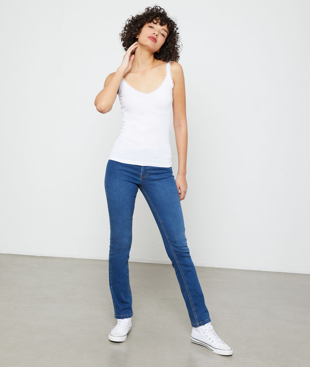 Débardeur en coton bio blanc.