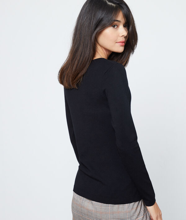 Pull col rond en maille fine Pull col rond en maille fine