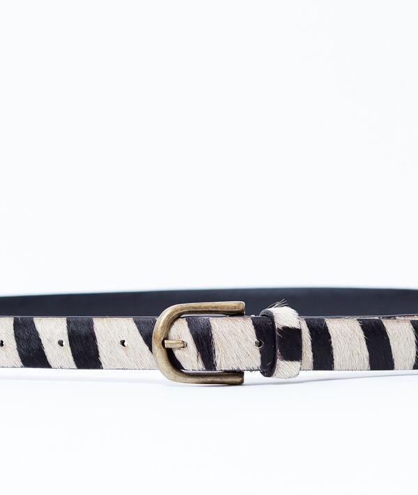 Ceinture en cuir à imprimé zèbre Ceinture en cuir à imprimé zèbre