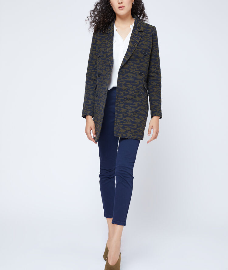 Manteau imprimé militaire marine.