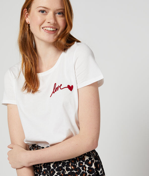 T-shirt "Love" brodé 100% coton T-shirt "Love" brodé 100% coton