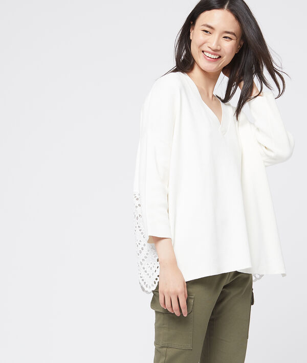 Pull en coton à broderies Pull en coton à broderies