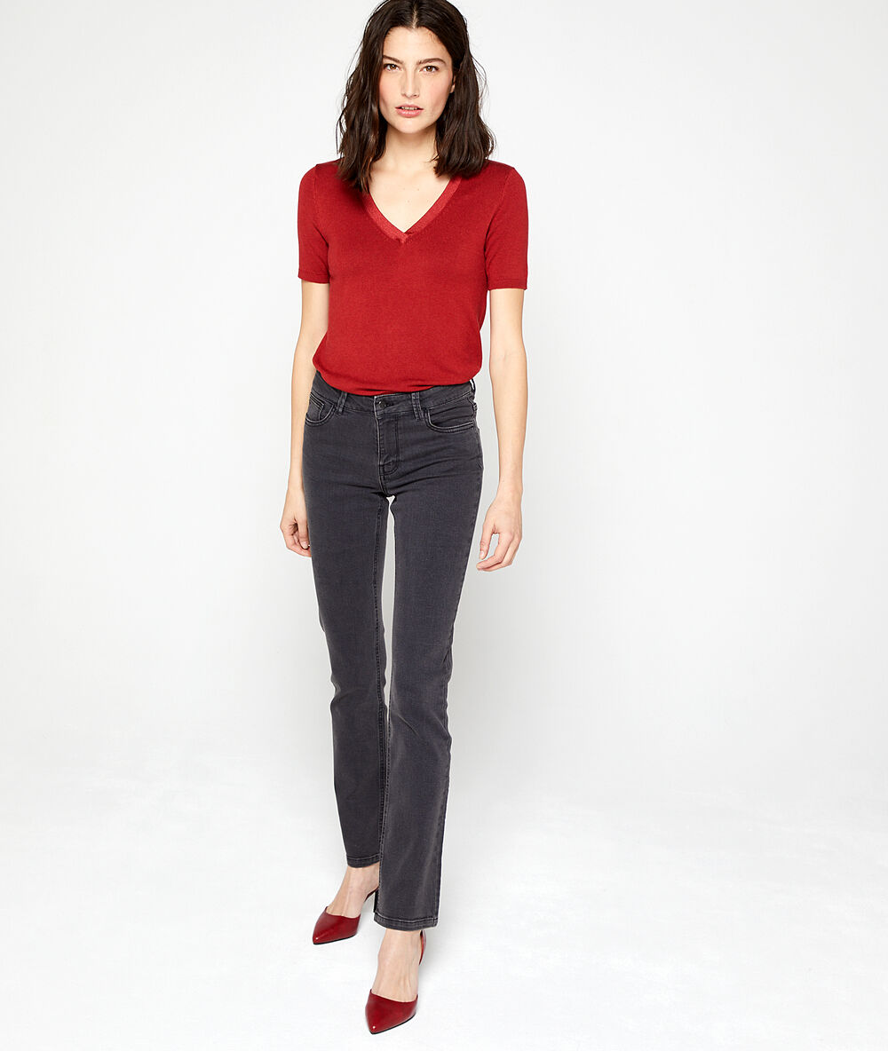 Jean droit anthracite.