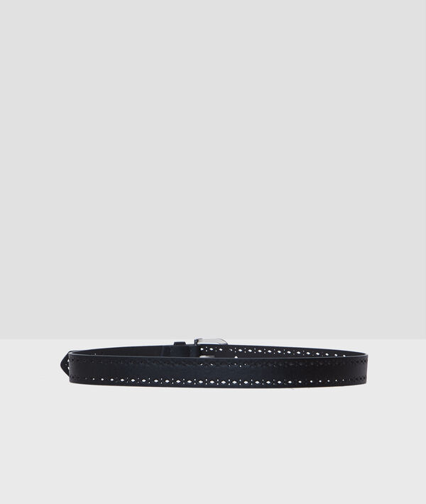 Ceinture perforée noir.
