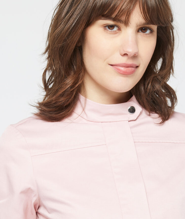Blouson uni rose pale.