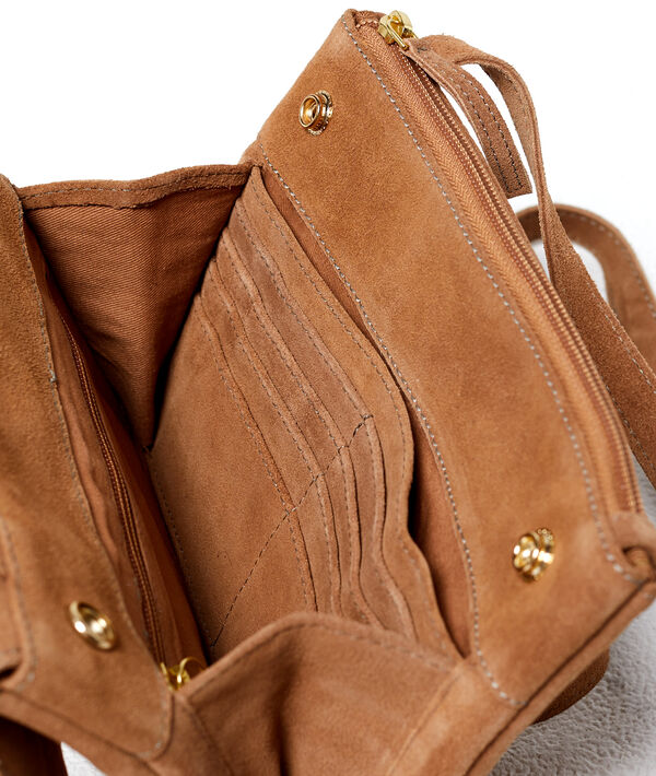 Sac bandoulière en cuir orge.