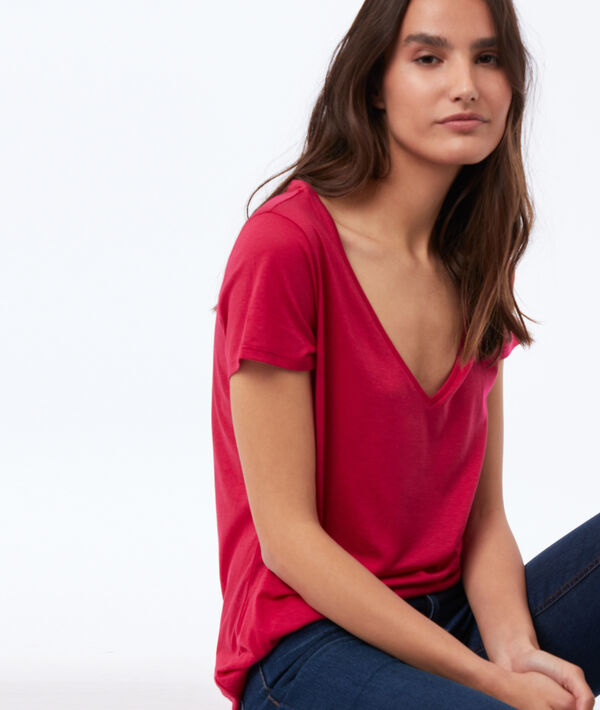 T-shirt uni col V T-shirt uni col V