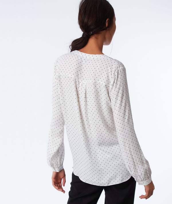 Blouse col tunisien à pois Blouse col tunisien à pois
