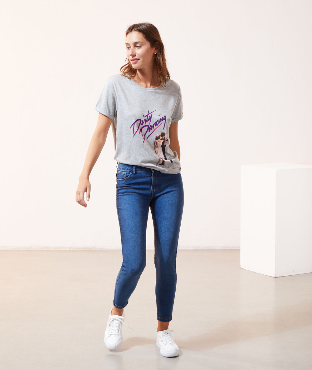 T-shirt "dirty dancing" gris chine.