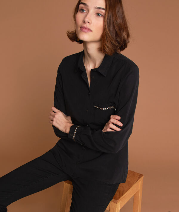 Chemise en Tencel® à poches brodées Chemise en Tencel® à poches brodées