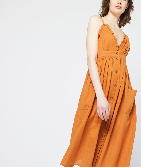 Robe longue à boutons en coton epice.