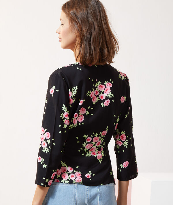Blouse cache-cœur, imprimé fleuri Blouse cache-cœur, imprimé fleuri