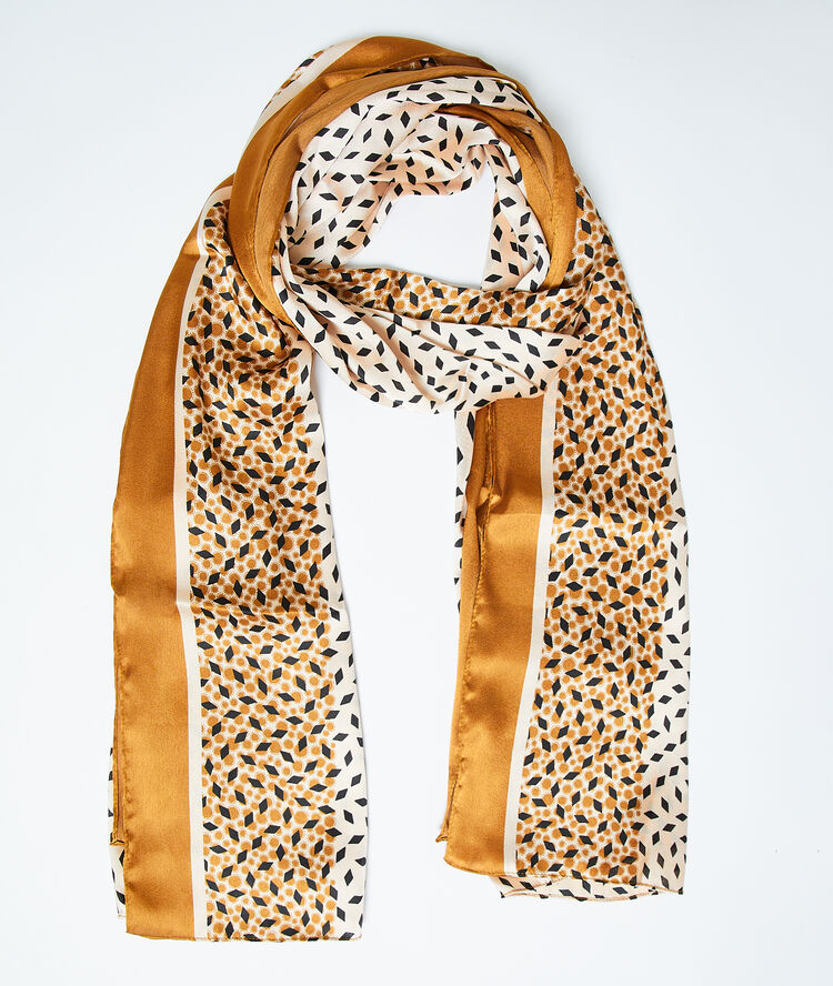 Foulard imprimé camel.