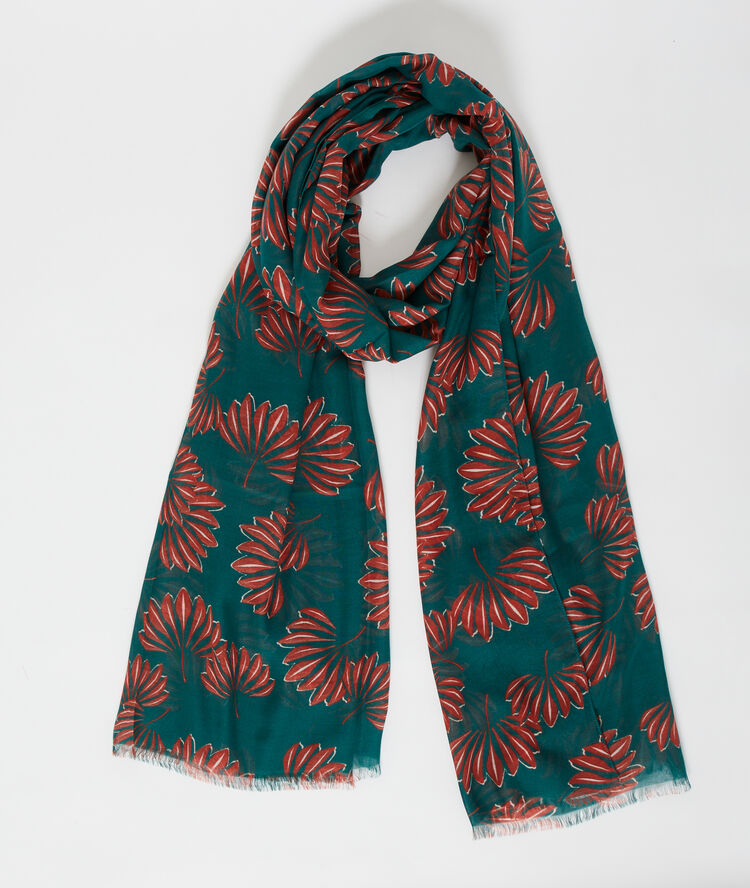 Foulard à imprimé fleuri canard.